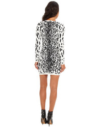 Bardot Snow Leopard Dress