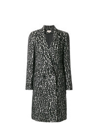 Black and White Leopard Coat