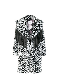 Black and White Leopard Fur Coat