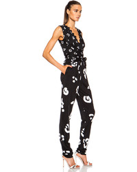 Issa Rousso Printed Viscose Jumpsuit In Black