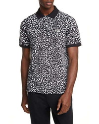 Black and White Leopard Polo