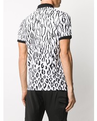 Just Cavalli Zebra Print Polo Shirt