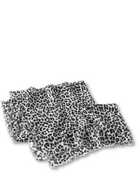 Merona Woven Leopard Print Oblong Scarf Black