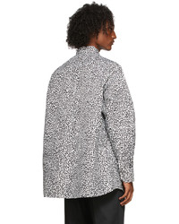 Valentino White Black Leopard Pattern Jacket