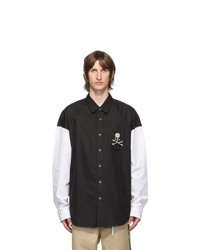 Mastermind World Black And White Colorblock Shirt