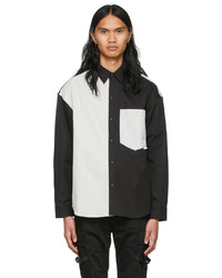 Izzue Black Gray Polyester Shirt