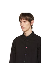 Ps By Paul Smith Black Tailored Fit Shirt
