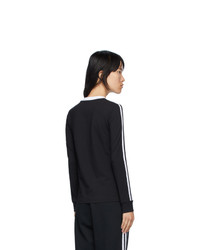 adidas Originals Black 3 Stripes Long Sleeve T Shirt