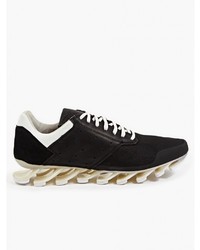 Rick Owens Adidas By Black And White Springblade Low Sneakers