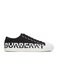 Burberry Black And White Larkhall M Logo Sneakers
