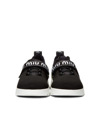 Miu Miu Black Maglia Knit Sneakers