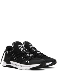 VERSACE JEANS COUTURE Black White Dynamic Sneakers