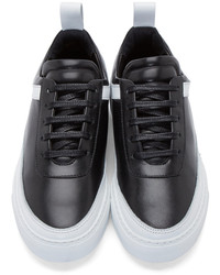 Public School Black White Leather Delcon Sneakers