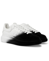 Alexander McQueen Exaggerated Sole Leather And Velvet Sneakers