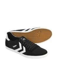 Hummel Stadil Slimmer Low Top Shoes Canvas Sneakers Blackwhite