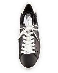MICHAEL Michael Kors Michl Michl Kors Irving Leather Lace Up Sneaker Blackoptic White
