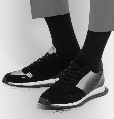 Rick Owens New Vintage Runner Dgrad Suede And Leather Sneakers, $317 | MR  PORTER | Lookastic