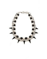 Joomi Lim Mania Chain Spike Necklace With Imitation Pearls