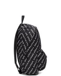 Balenciaga Black And White Gradient Logo Wheel Backpack