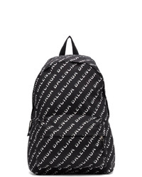 Balenciaga Black And White Gradient Logo Wheel Backpack