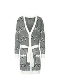 Black and White Open Cardigan