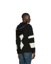 Saint Laurent Black Baja Hooded Sweater