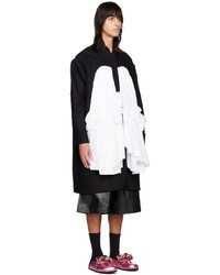 Simone Rocha Black White Paneled Coat