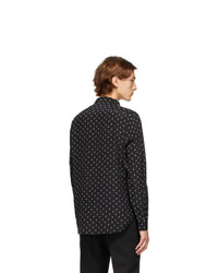 Saint Laurent Black Silk Anchor Shirt
