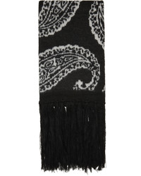 Black and White Paisley Scarf