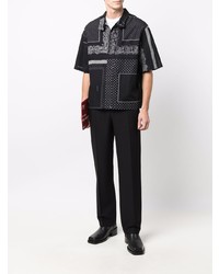 Givenchy Stand Up Collar Zipped Cotton Shirt