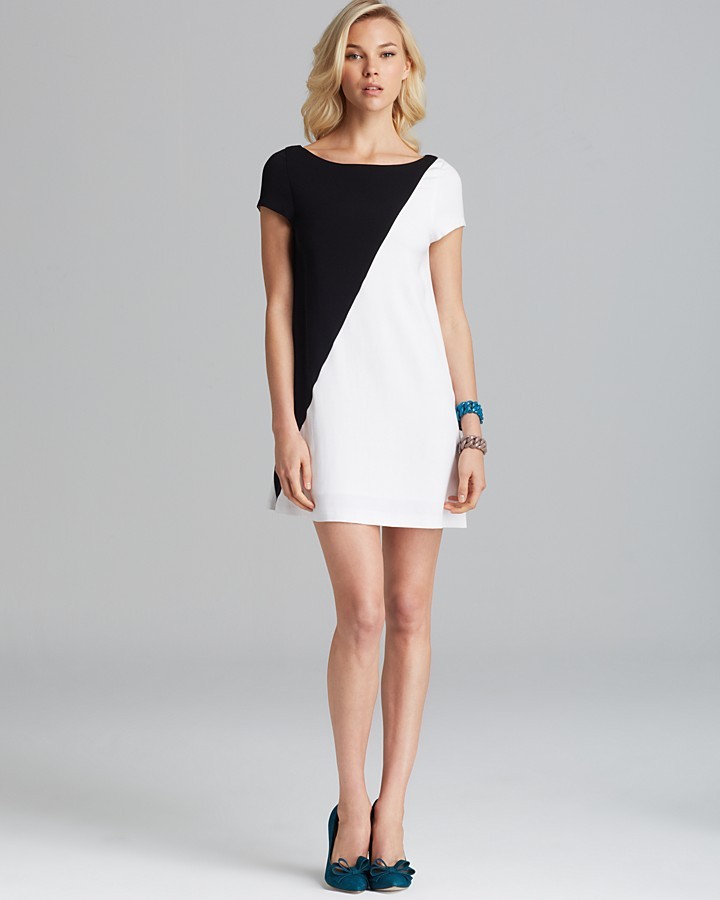 Alice and olivia clearance black and white dress