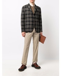 Tagliatore Plaid Check Print Blazer