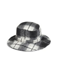 Nordstrom Plaid Bucket Hat In Black Combo At