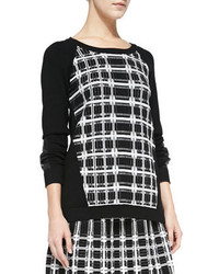 Nanette Lepore First Edition Plaid Front Sweater