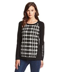 Nanette Lepore First Edition Plaid Pullover Sweater