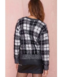 Nasty Gal Motel Check Me Out Sweater  Blackwhite