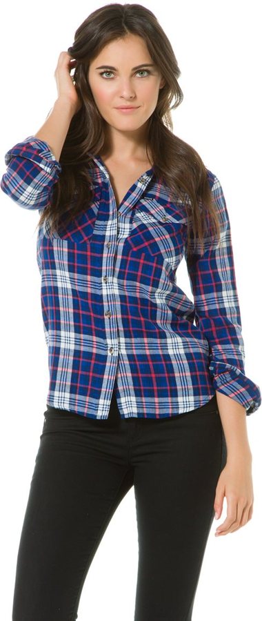 Hurley Girls Wilson Hooded Ls Plaid Button Up, $49 | Swell | Lookastic