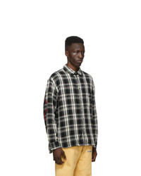 Awake NY Black Heavyweight Flannel Barbed Wire Shirt