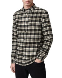 AllSaints Ridgewood Regular Fit Plaid Flannel Button Up Shirt
