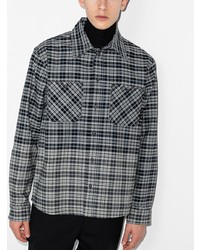 Off-White Spliced Flannel Shirt