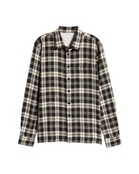 Officine Generale Sol Check Cotton Twill Button Up Overshirt