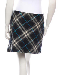 Burberry Plaid Wool Skirt