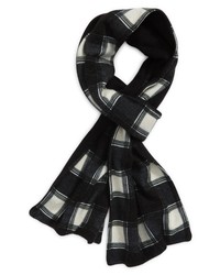 Good Man Brand Plaid Recycled Cashmere Scarf In Black At Nordstrom