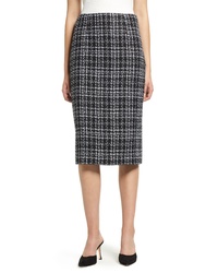 Halogen Plaid Tweed Pencil Skirt