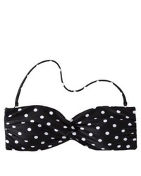 In Mocean Group Mossimo Mix And Match Polka Dot Bandeau Swim Top Black Xl