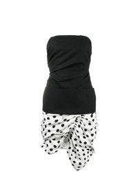 Black and White Polka Dot Bodycon Dress