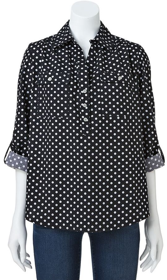 kohls polka dot shirt