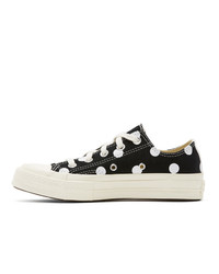 Comme Des Garcons Play Black Converse Edition Polka Dot Heart Chuck 70 Low Sneakers
