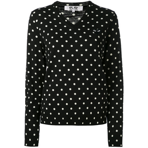 comme des garcons polka dot sweater