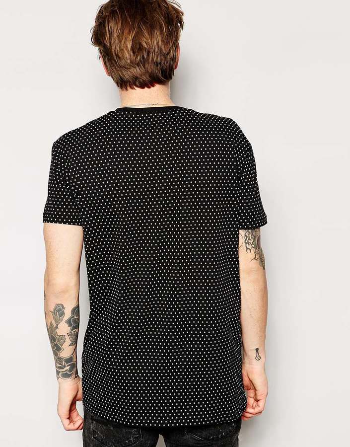 Selected T Shirt With All Over Polka Dot Print, $33, Asos